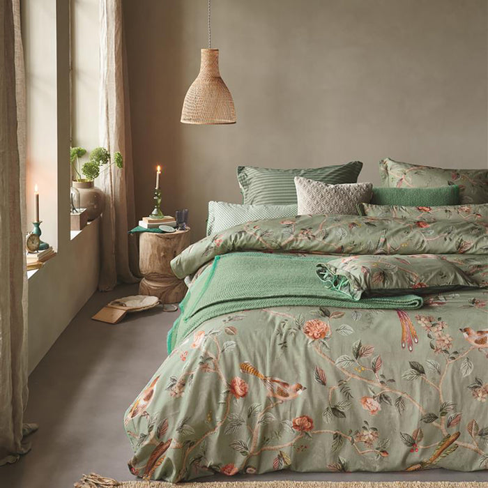 Pip Studio Good Nightingale Dekbedovertrek 140 x 200/220 cm - Lichtgroen