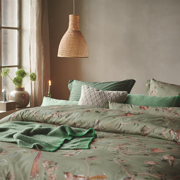 Pip Studio Good Nightingale Dekbedovertrek 140 x 200/220 cm - Lichtgroen