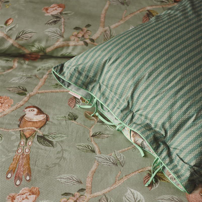 Pip Studio Good Nightingale Dekbedovertrek 140 x 200/220 cm - Lichtgroen