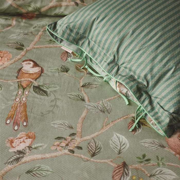 Pip Studio Good Nightingale Dekbedovertrek 240 x 200/220 cm - Lichtgroen