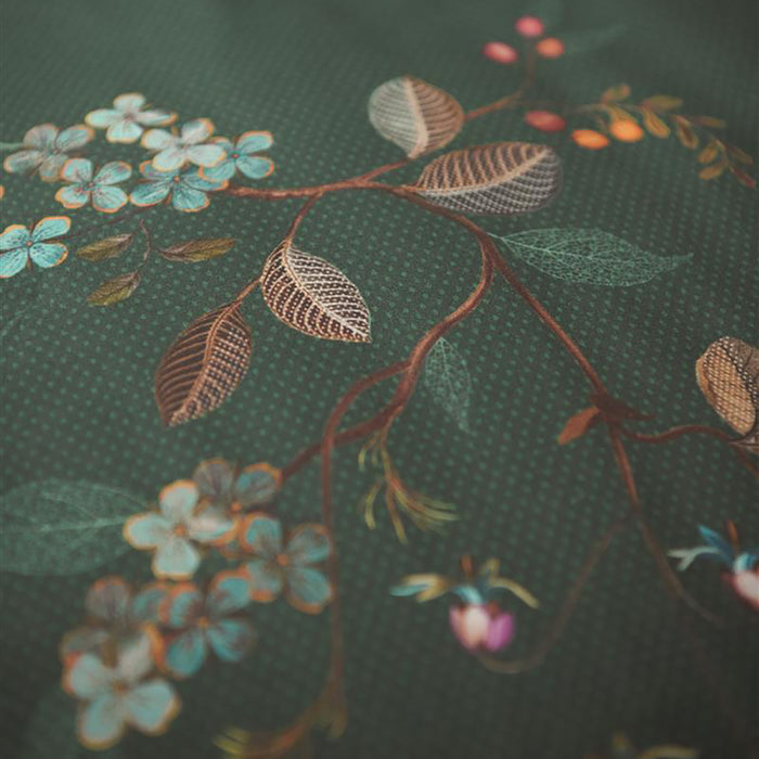 Pip Studio Kawai Flower Dekbedovertrek 240 x 200/220 cm - Donkergroen
