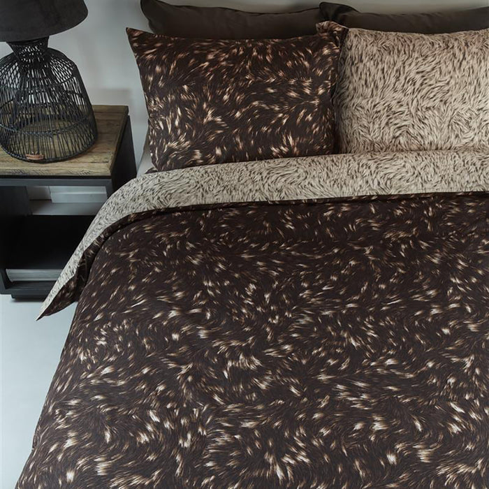 Rivièra Maison Fauxy Fur Dekbedovertrek 140 x 200/220 cm - Bruin