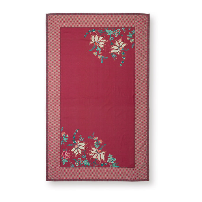 Pip Studio Flower Festival Tafelkleed 150 x 250 cm - Donkerroze