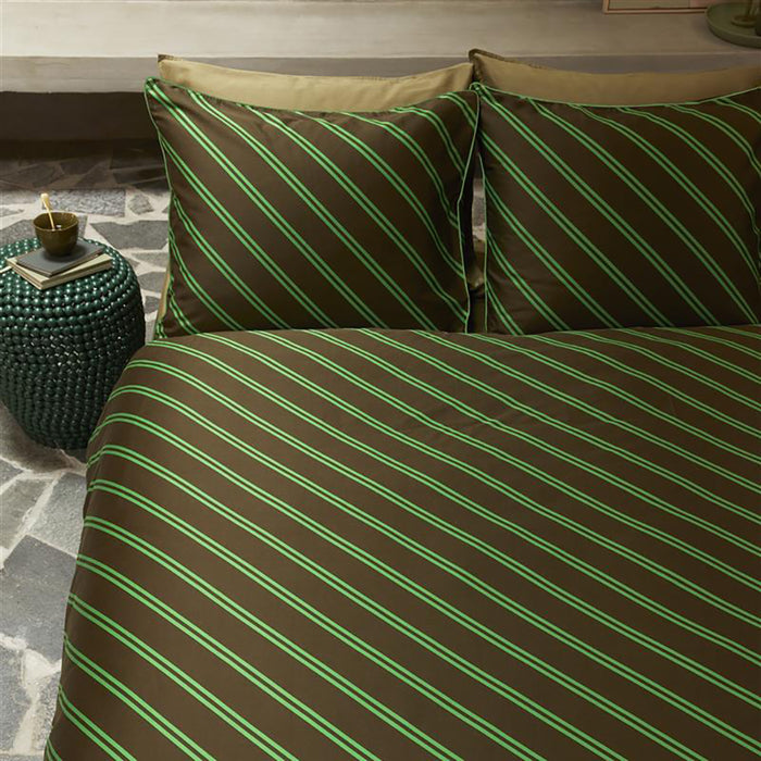 vtwonen Diagonal Dekbedovertrek 140 x 200/220 cm - Groen