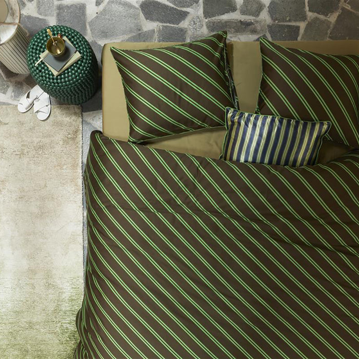 vtwonen Diagonal Dekbedovertrek 240 x 200/220 cm - Groen