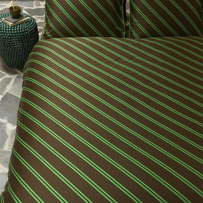 vtwonen Diagonal Dekbedovertrek 240 x 200/220 cm - Groen