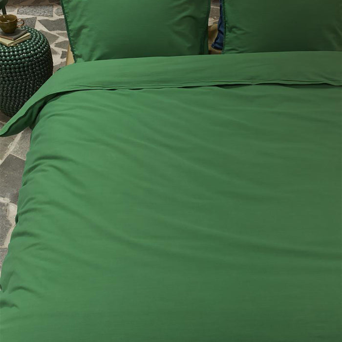 vtwonen Natural Stone Fraying Dekbedovertrek 200 x 200/220 cm - Groen