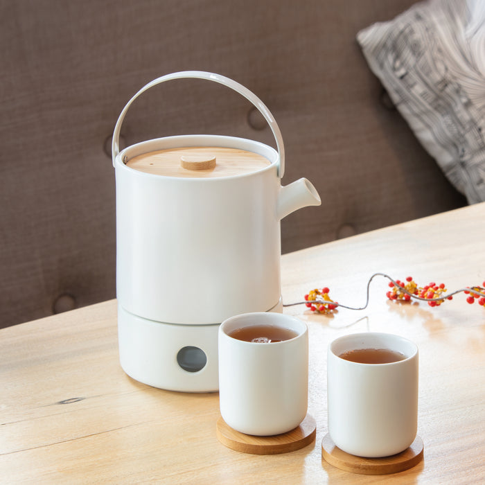 Bredemeijer Umea Theeset met warmer 1,2 L - Wit