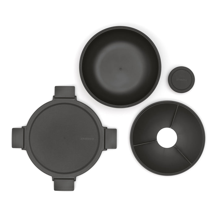 Brabantia Make & Take Salade Lunchbox 1,3 L - Kunststof - Dark Grey
