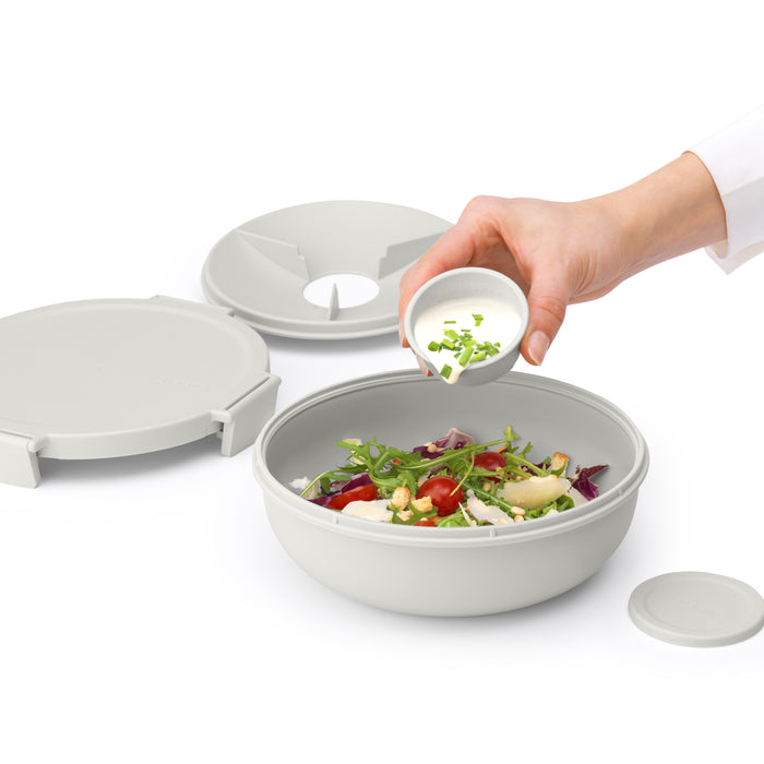 Brabantia Make & Take Salade Lunchbox 1,3 L - Kunststof - Light Grey