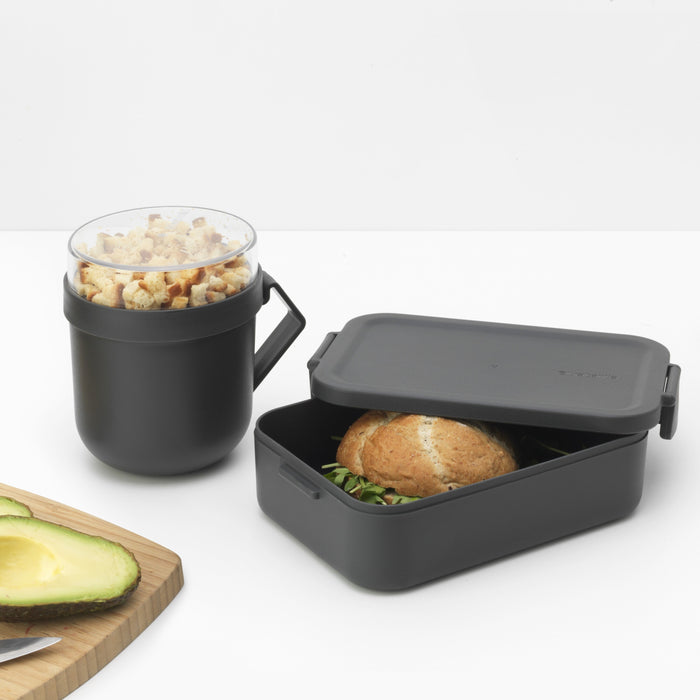 Brabantia Make & Take Lunchset 2-delig - Kunststof - Dark Grey