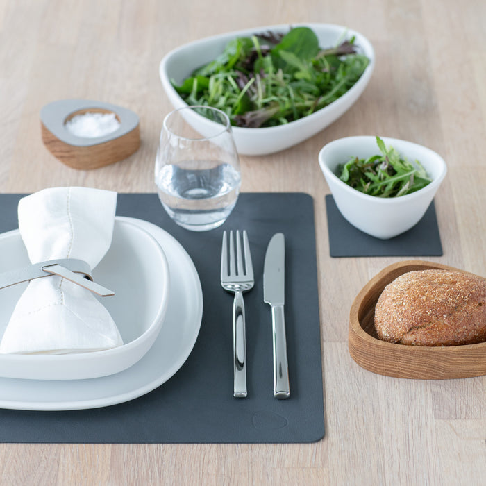 LIND DNA Nupo Square Placemats 4 st. + Onderzetters 4 st. - Anthracite