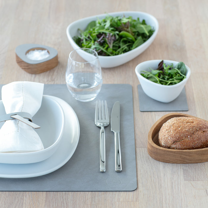 LIND DNA Nupo Square Placemats 4 st. + Onderzetters 4 st. - Light Grey