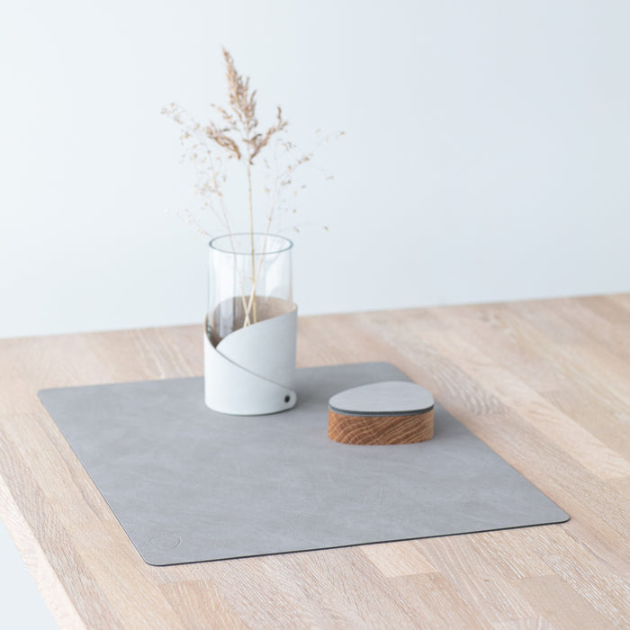 LIND DNA Nupo Square Placemats 4 st. + Onderzetters 4 st. - Light Grey