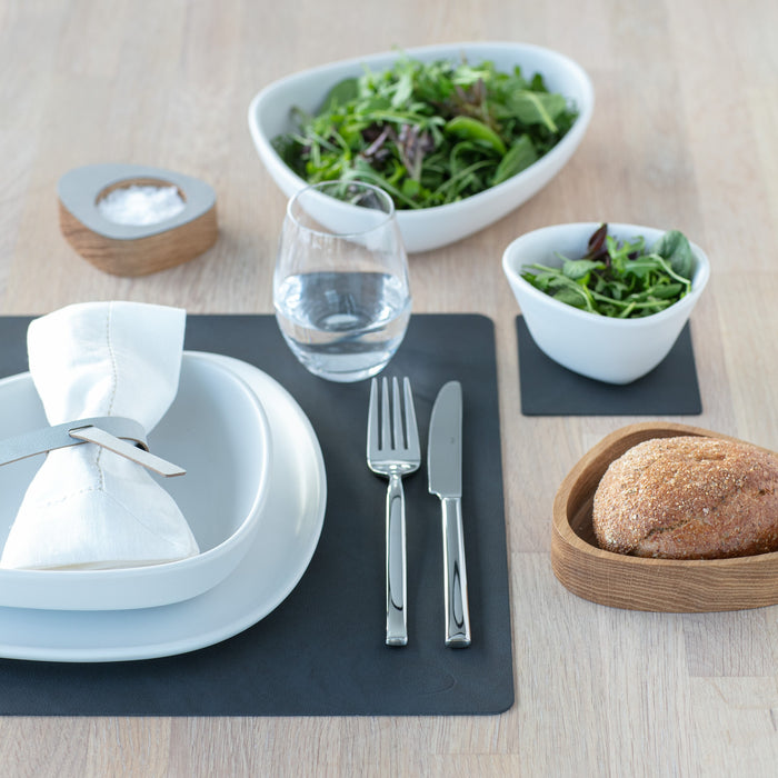 LIND DNA Nupo Square Placemats 4 st. + Onderzetters 4 st. - Black
