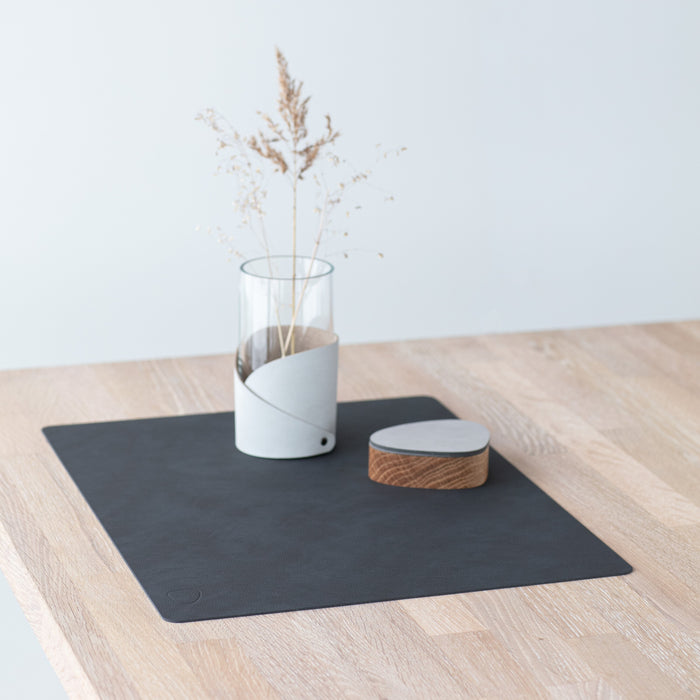 LIND DNA Nupo Square Placemats 4 st. + Onderzetters 4 st. - Black