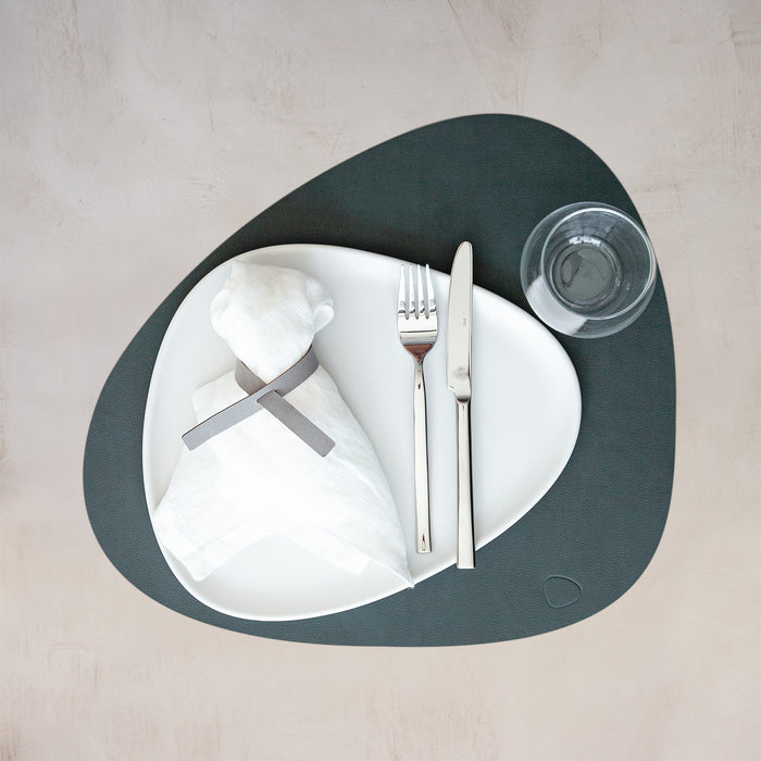 LIND DNA Nupo Curve Placemats 4 st. + Onderzetters 4 st.- Dark Green