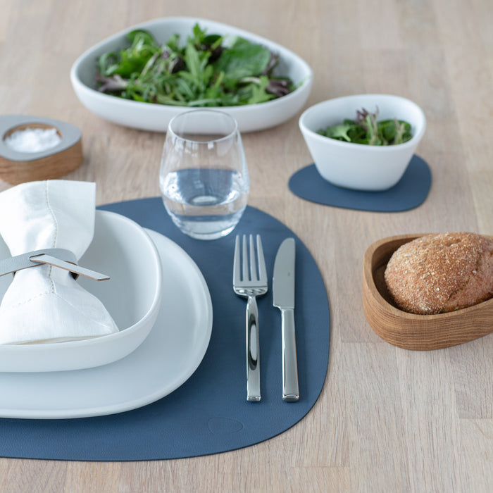 LIND DNA Nupo Curve Placemats 4 st. + Onderzetters 4 st.- Dark Blue