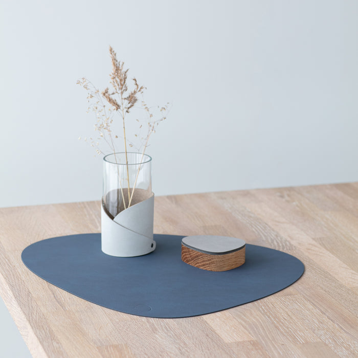 LIND DNA Nupo Curve Placemats 4 st. + Onderzetters 4 st.- Dark Blue