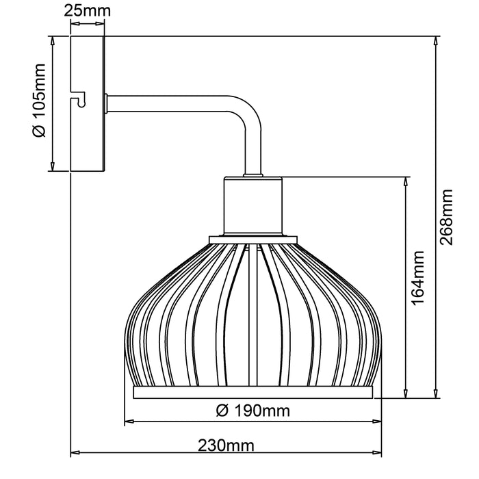 Brilliant Norah Wandlamp