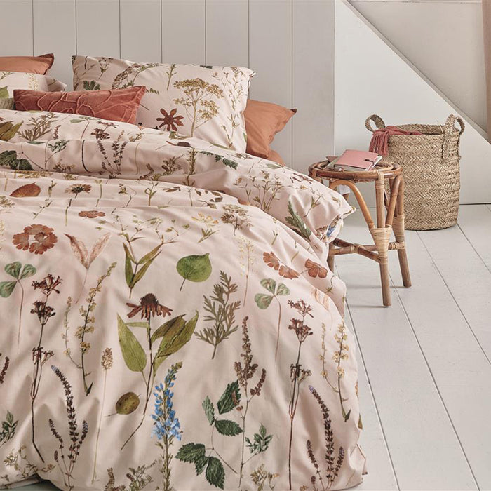 Ariadne at Home Flore Dekbedovertrek 140 x 200/220 cm - Nude