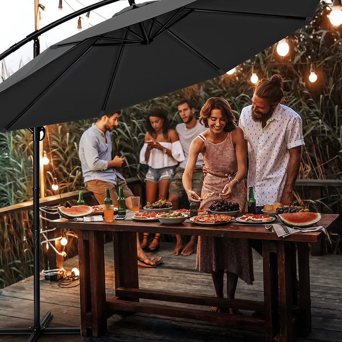 Homra LUX-XL-HOUT zweefparasol - Ø300 cm - Incl. beschermhoes