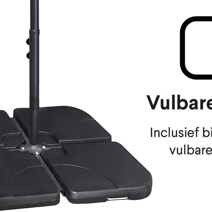 Homra Alpha Deluxe zweefparasol - Ø300 cm - incl. vulbare tegels