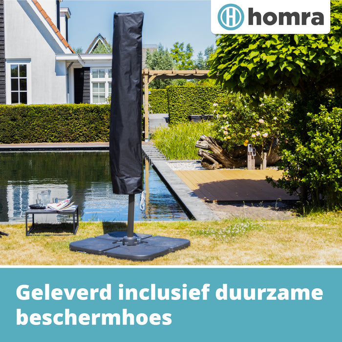 Zweefparasol met voetpedaal Ø300 cm Homra - Inclusief 4 Vulbare