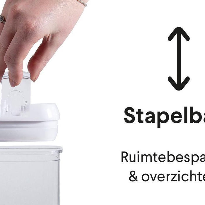 Homra Freshbox Wit - set van 5 voorraadpotten