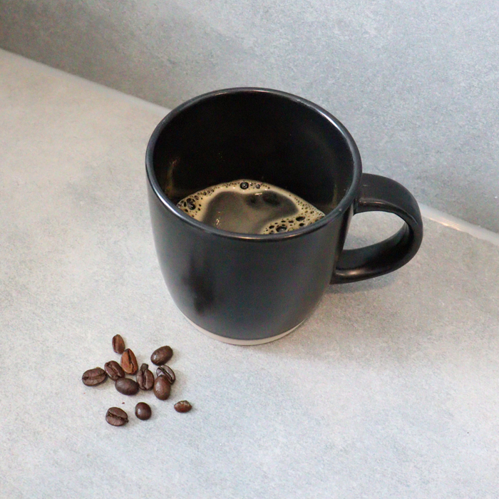 OTIX Koffiekopjes Theemokken Koffietassen Set van 6 Zwart 310 ml Aa...