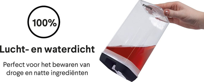 Homra Freshbox Zwart - set van 14 voorraadpotten