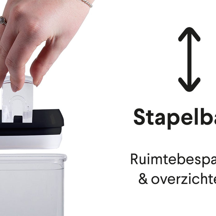 Homra Freshbox Zwart - set van 14 voorraadpotten