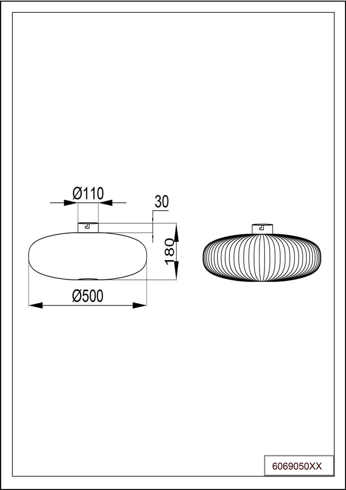 TRIO Johann Plafondlamp Ø 50 cm