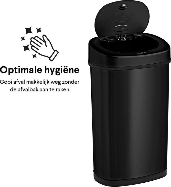 Homra FONIX prullenbak met sensor - 50L - Zwart