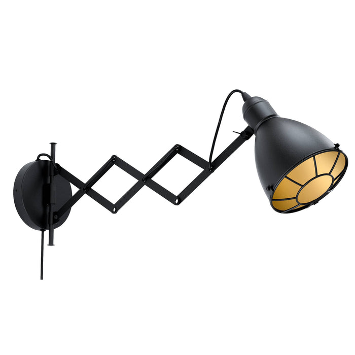 EGLO Treburley Wandlamp - E27 - 65 cm - Zwart|Goud