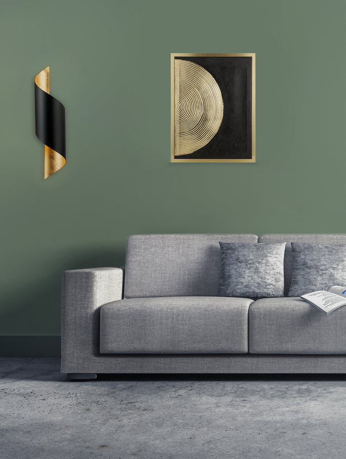 EGLO Jabaloyas Wandlamp - 1 lichts - E27 - 63cm - Zwart, Goud