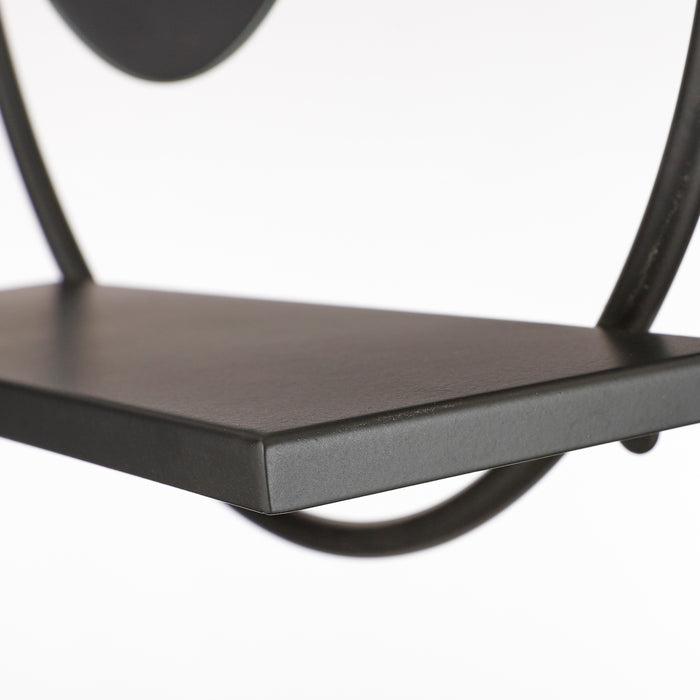 Mica Decorations Phoenix Wandspiegel - B11 x Ø58 cm - Metaal - Zwart