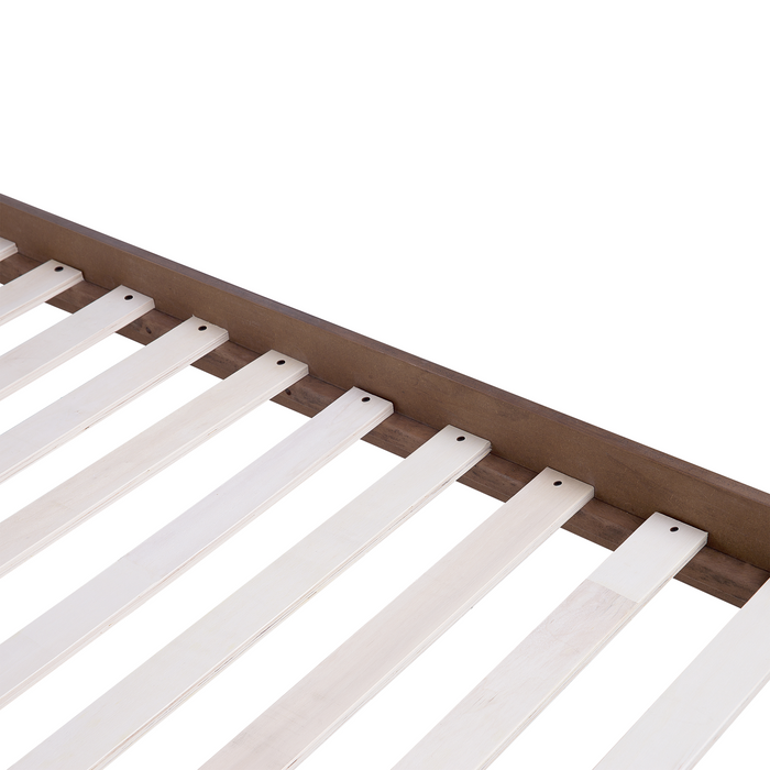 Beliani-ISTRES -Tweepersoonsbed-Donkere houtkleur-180 x 200 cm-MDF