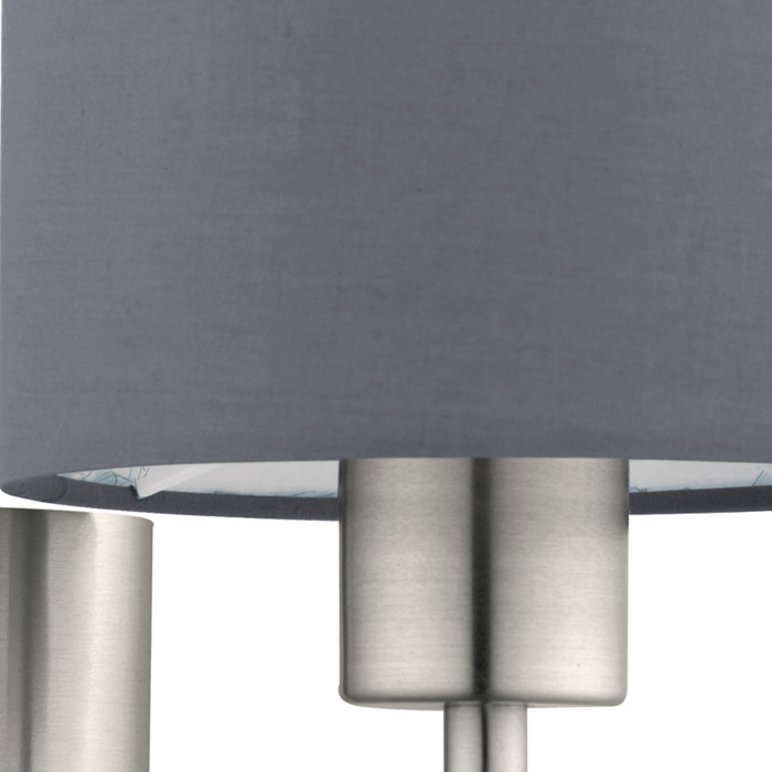 EGLO Pasteri - Wandlamp - 1 Lichts - Nikkel-Mat - Grijs