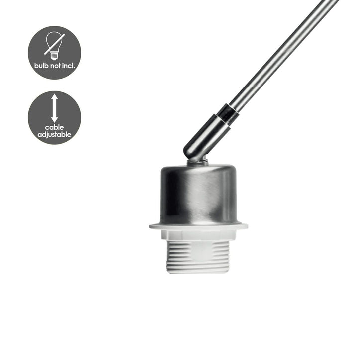 Home Sweet Home verlichtingspendel Shift 35|35|80cm - Geborsteld staal