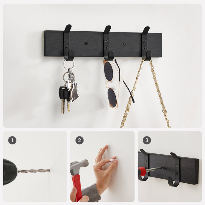 ACAZA Wandkapstok Zwart