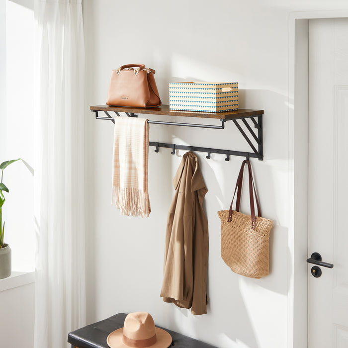 ACAZA Wandkapstok Vintage bruin