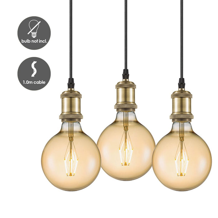 Home Sweet Home Hanglamp Basic Vintage - Messing - 30x30x109cm