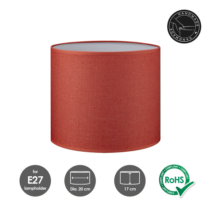 Home Sweet Home Lampenkap Canvas rood - B:20xD:20xH:17cm