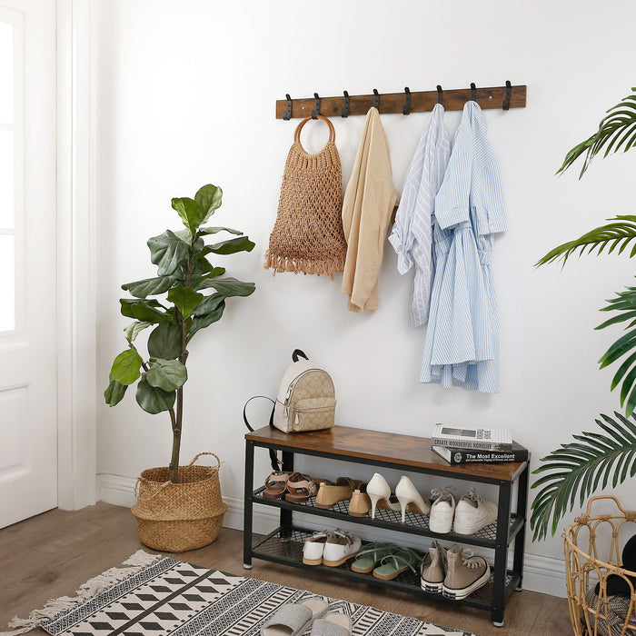 ACAZA Wandkapstok Vintage bruin