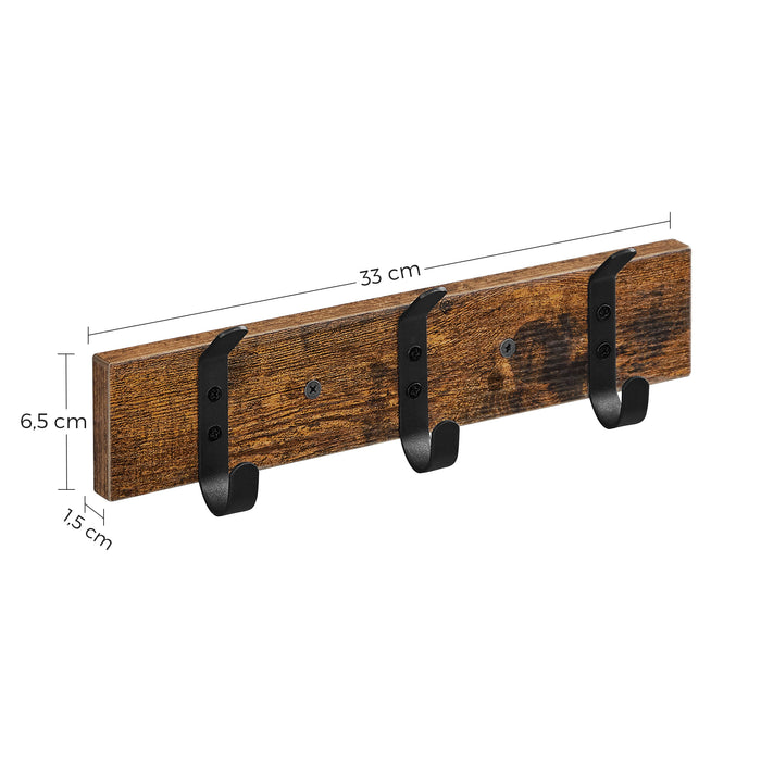 ACAZA Wandkapstok Vintage bruin