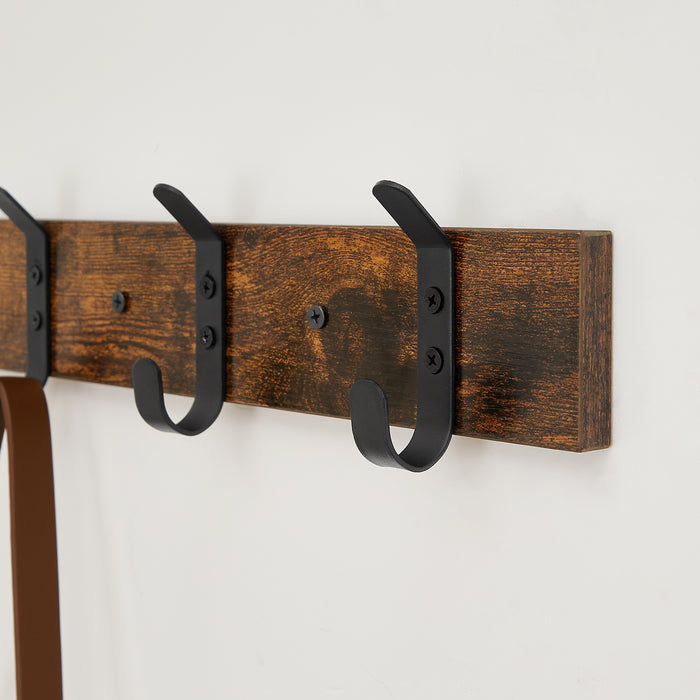 ACAZA Wandkapstok Vintage bruin