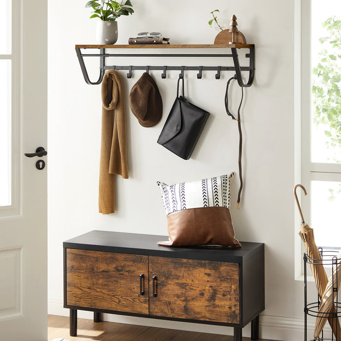 ACAZA Wandkapstok Vintage bruin