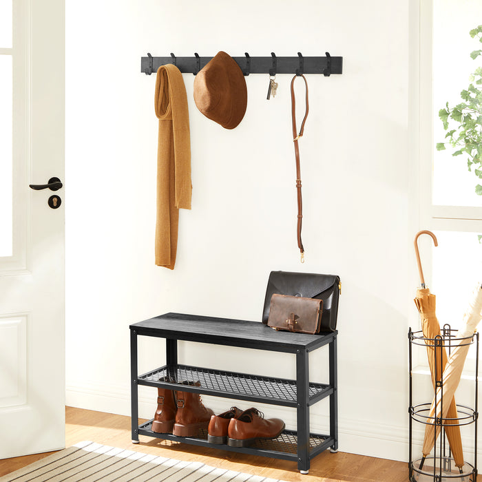 ACAZA Wandkapstok Zwart