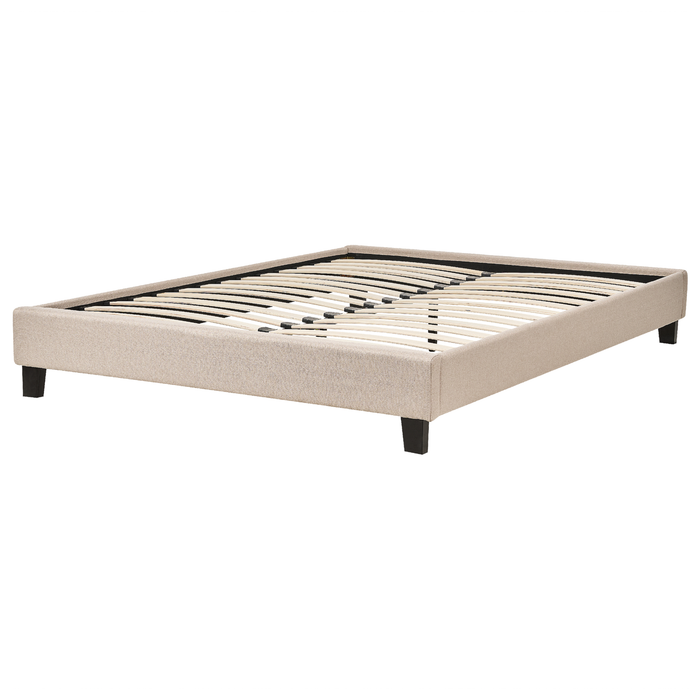 Beliani - ROANNE - Tweepersoonsbed - Beige - 140 x 200 cm - Polyester